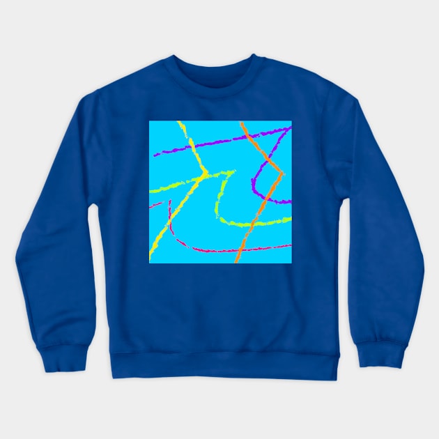Sketch Mountains Abstract Pattern Crewneck Sweatshirt by nelloryn